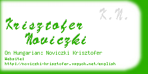 krisztofer noviczki business card